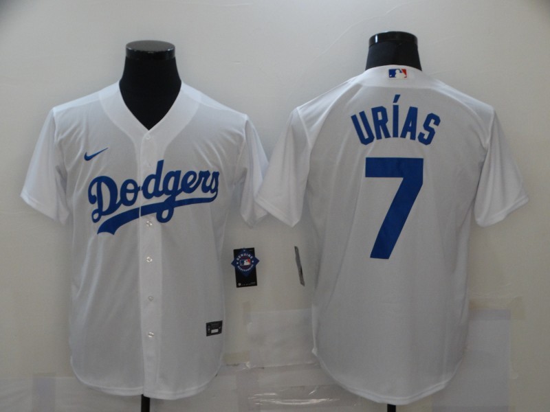 Men's Los Angeles Dodgers Julio Urias #7 White Baseball Jersey